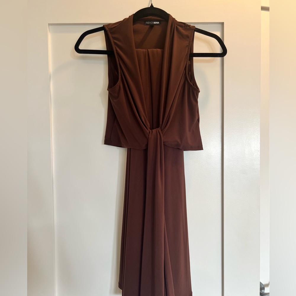 Mia Maxi Skirt Set - Chocolate